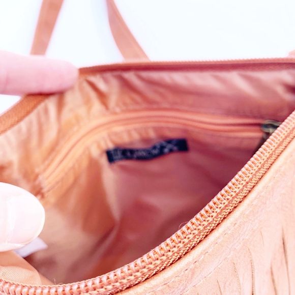 Boho Brown Faux Leather Fringe Crossbody Purse - Picture 7 of 8